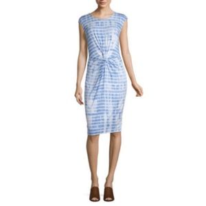 Liz Claiborne Knot Waist Tie Dye Midi Dress